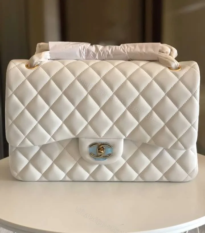 View 1 of Chanel Classic Flap White Bag Dupe