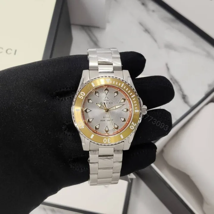 View 1 of Gucci Dive YA136357 Silver Dial 40MM Quartz
