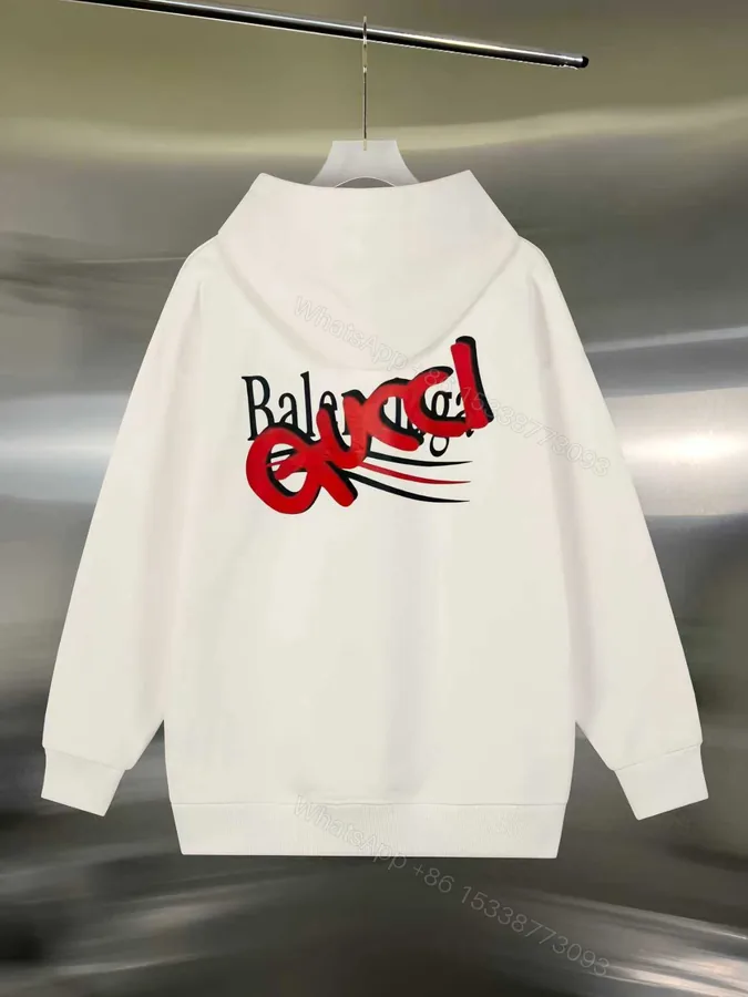 View 1 of Balenciaga原單白色連帽衛衣 男女款潮流雙Logo設計 百搭款