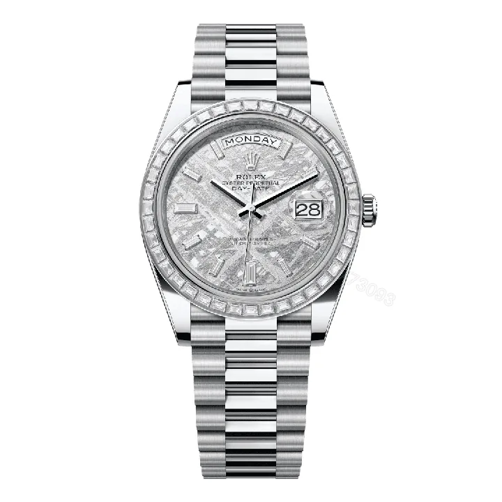 View 1 of Rolex Day-Date Meteorite Dial Diamond Bezel Replica