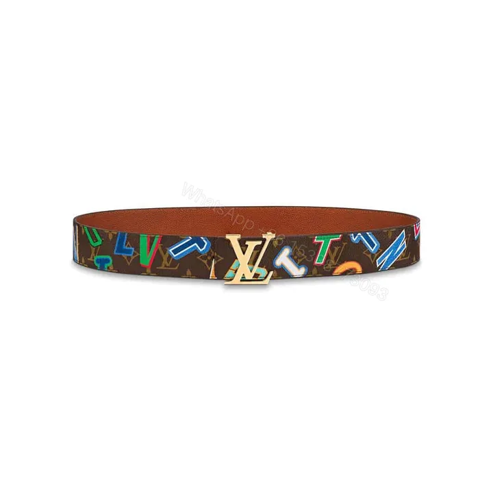View 1 of LOUIS X NBA LV INITIALES 40MM REVERSIBLE BELT MONOGRAM CANVAS CALF LEATHER REVERSE – B75