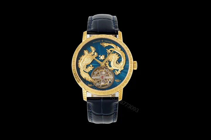 View 1 of Vacheron Constantin Traditionnelle Tourbillon Dragon Phoenix Engraved Dial 41mm Rose Gold Edition RG-VC-TRADITIONNELLE-DRAGON-PHOENIX-RG-41