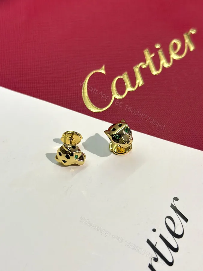 View 1 of Cartier Tiger Earrings Replica