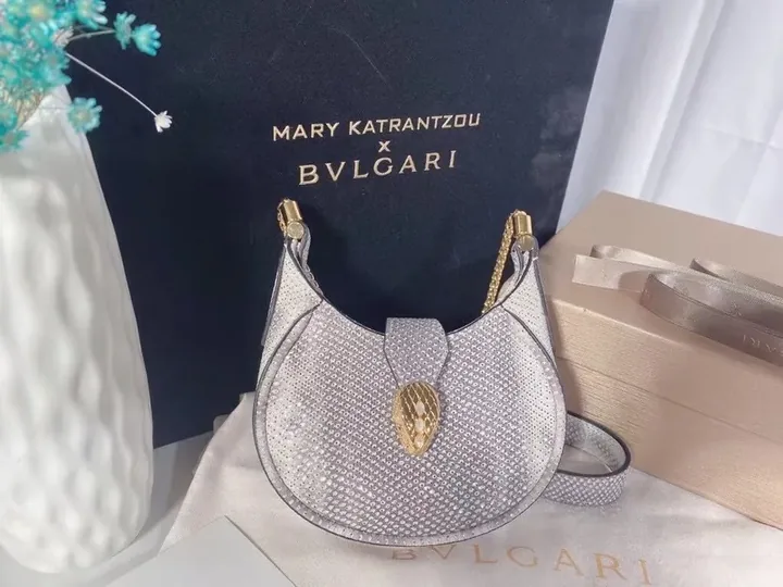 View 1 of Crescent Crystal Couture Handbag: Jewelry-Grade Sparkle