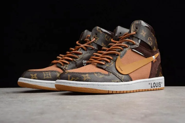 View 1 of NIKE AIR JORDAN 1 HIGH X OFF WHITE NRG COFFEE BROWN – NK002
