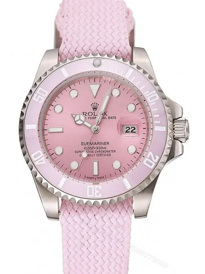View 1 of Replica Rolex Submariner Pink Dial 1453866