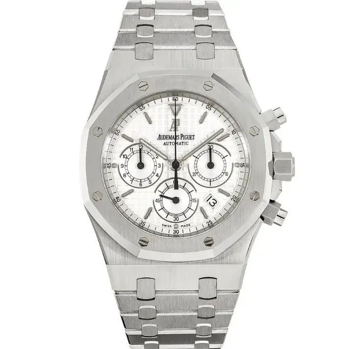 View 1 of Replica Royal Oak – Silver/White Chronograph