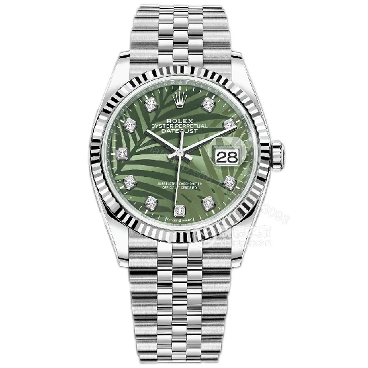 View 1 of Rolex Datejust 126234 Olive Green Watch