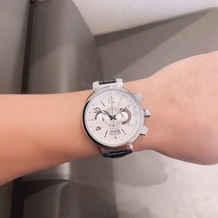 View 1 of LV A貨白面計時腕錶 大錶徑設計 多功能秒刻運動風格