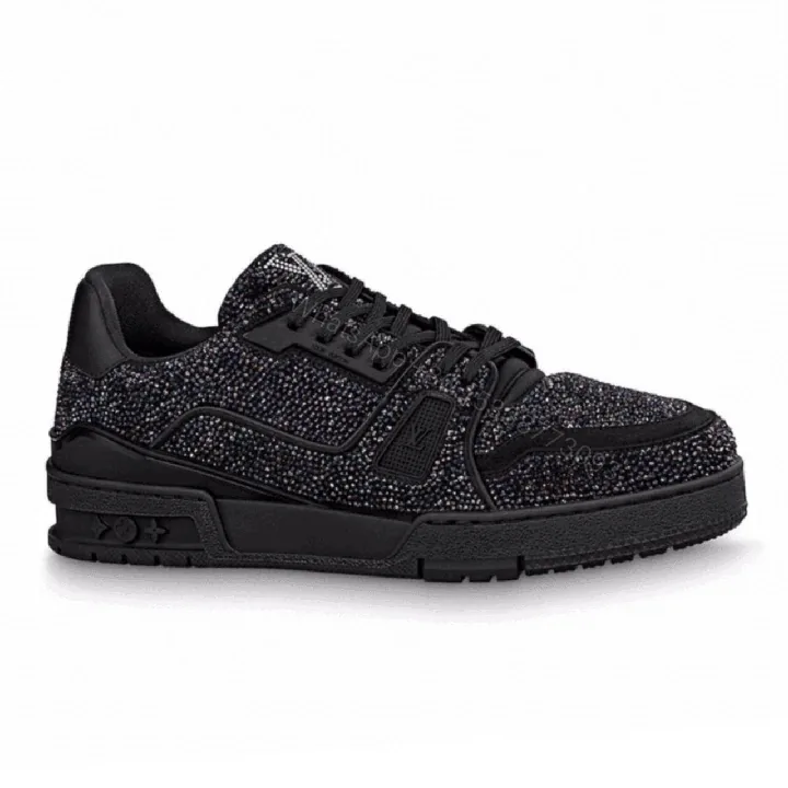 View 1 of LOUIS VUITTON GLITTER SNEAEKERS BLACK TRAINER – LV223