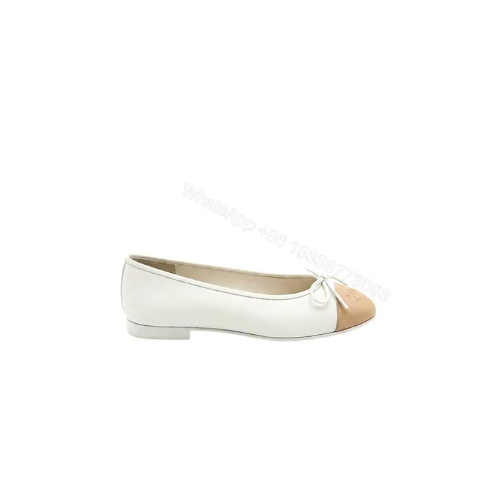 View 1 of Chanel Ballet Flats White And Beige