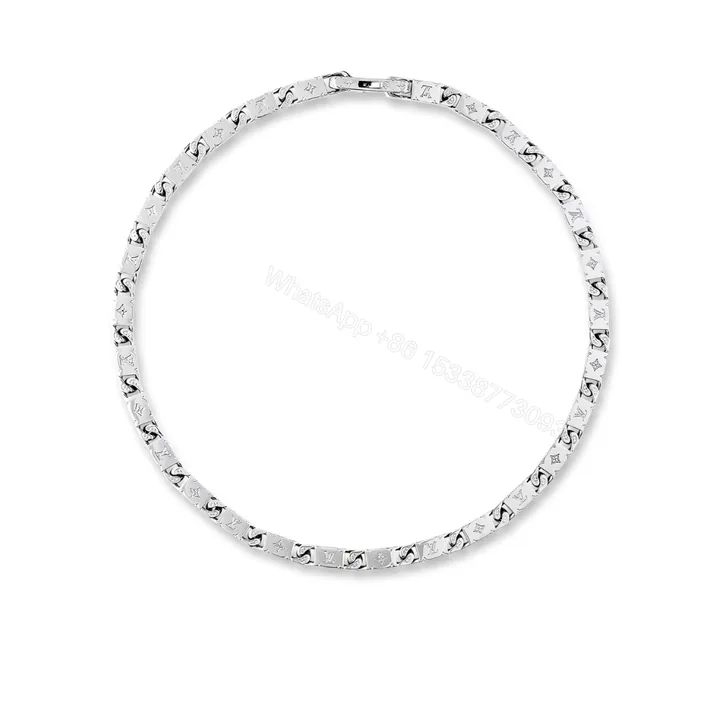 View 1 of Louis Vuitton Monogram Tied Up Necklace Silver M00919
