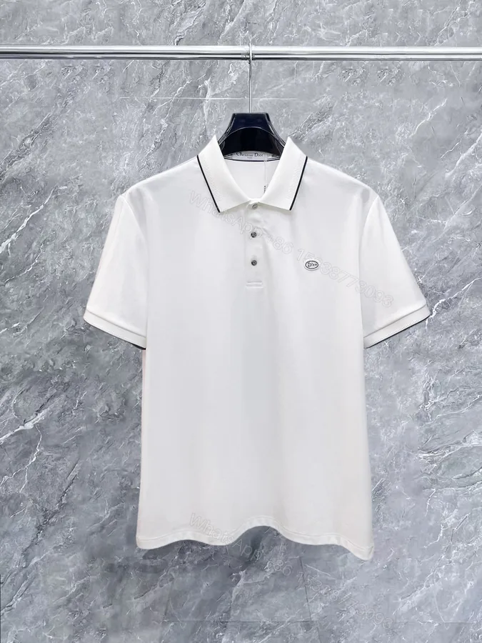 View 1 of Dior高仿翻領POLO短袖上衣 簡約刺繡商務休閒款