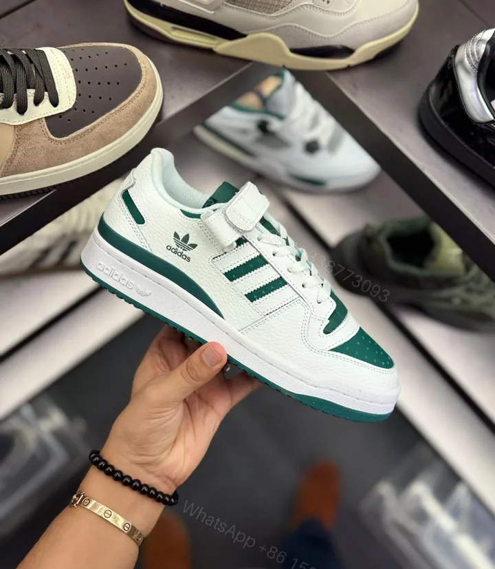 View 1 of First Copy Adidas Forum 84 White Green Edition