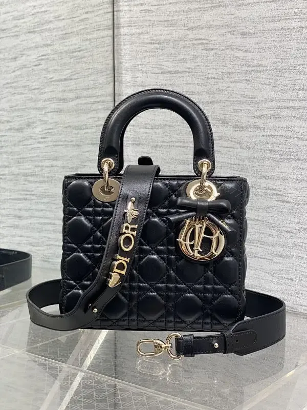 View 1 of Quilted Mini Handbag: Gold Accents, Luxury Chic