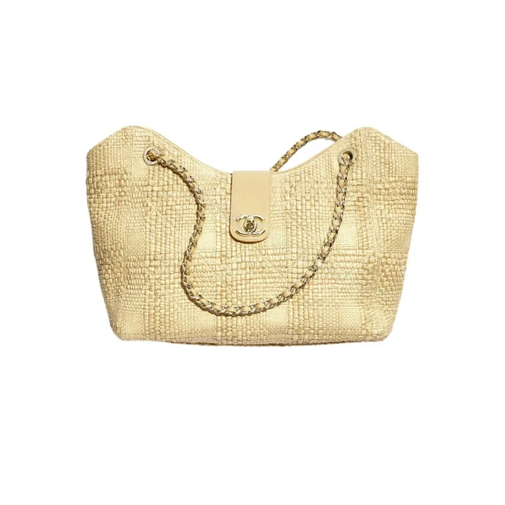 View 1 of Chanel Shopping Bag Braided Raffia Beige 26Cm