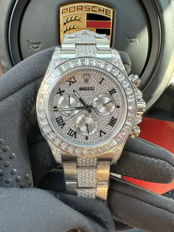 View 1 of Rolex Daytona Paved Diamond Dial Iced Diamond Bracelet Edition 40mm RG-DAYTONA-PAVE-DIAMOND-ICED