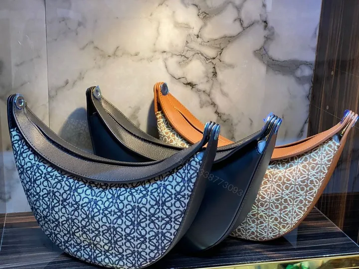 View 1 of Small Luna Bag – Super Master Quality Calfskin | Luxury Mini Crescent Bag l oe we