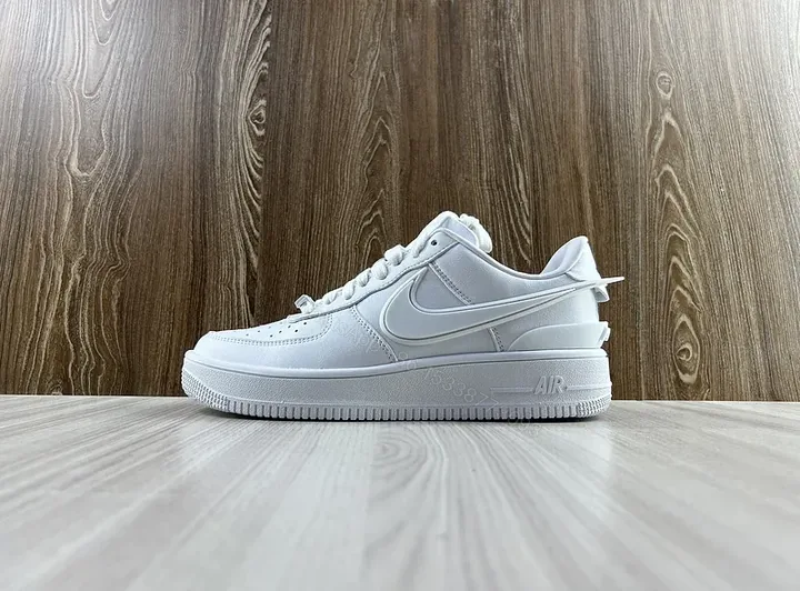 View 1 of Minimalist White Leather Sneaker with Air Comfort, Urban Style