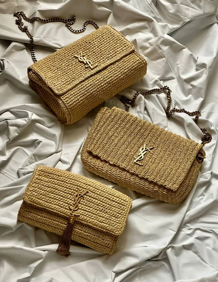 View 1 of Saint Laurent bag with Wicker Material