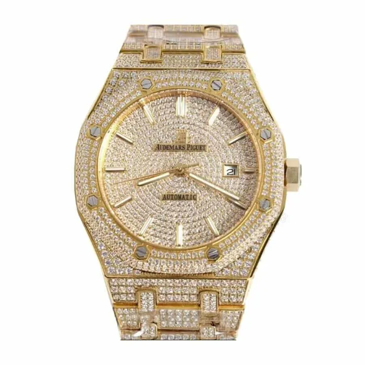 View 1 of Audemars Piguet Super Clone Fully Iced Out Ap Watch