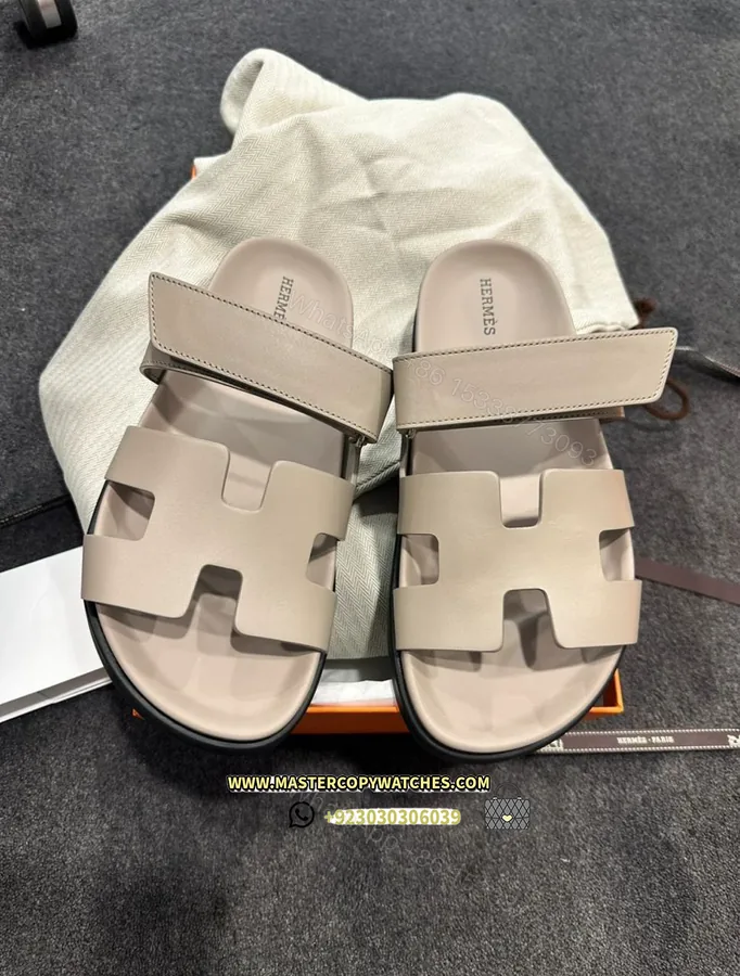 View 1 of Hermes Chypre Sandals Beige