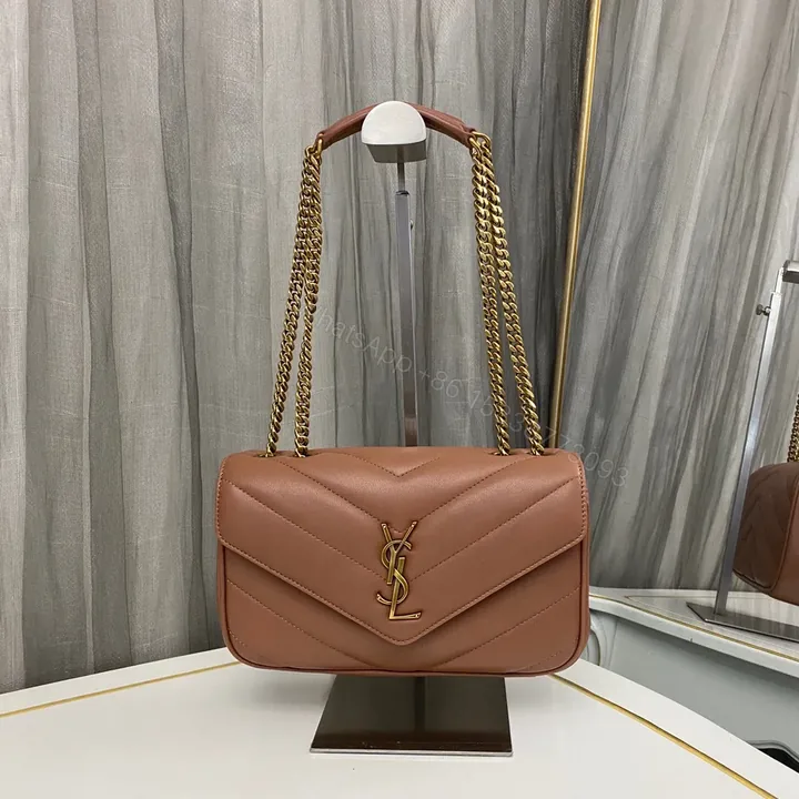 View 1 of YSL Loulou medium in Matelassé Lambskin HORTENSIA