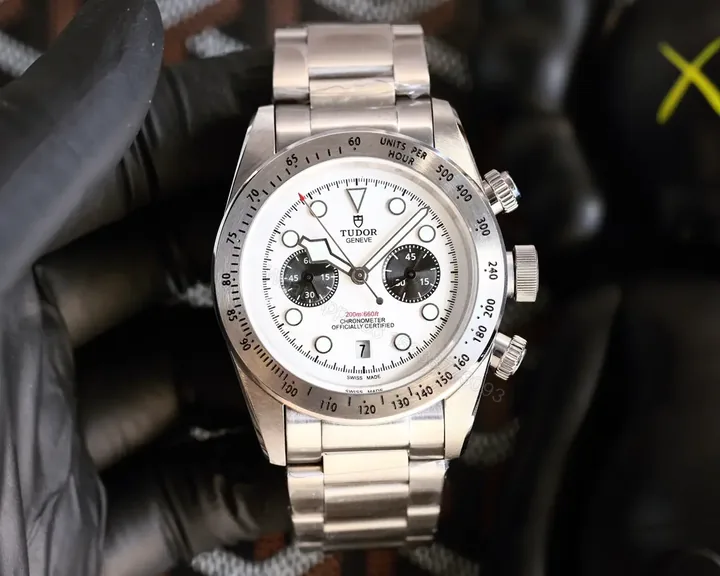 View 1 of Tudor White Chronograph Biwan Steel Bracelet Ultimate 42MM TUDOR-BB-CHRONO-42-WHT-STEEL