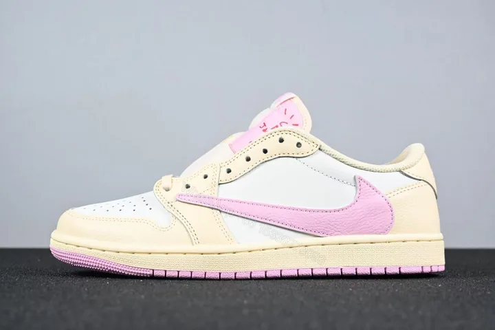 View 1 of Jordan 1 Retro Low OG SP Travis Scott Shy Pink