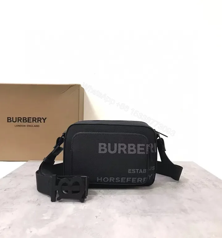 View 1 of Black Burberry Crossbody: Compact Luxury, All-Day Versatility