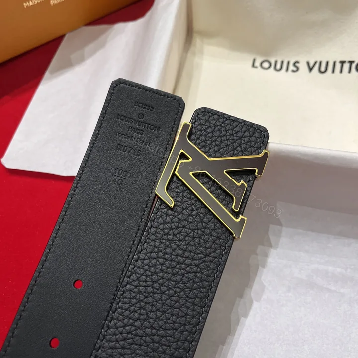 View 1 of LV 原單 男款顆粒皮革皮帶 LV霧面扣頭低調質感款