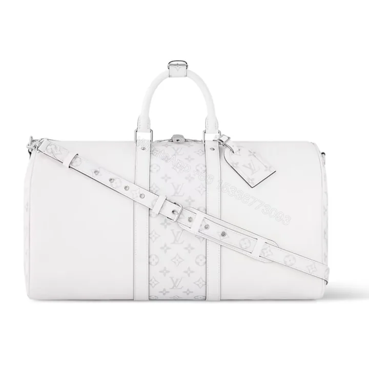 View 1 of Louis Vuitton Keepall 5 Bandouliere Optical White 40Cm M30885