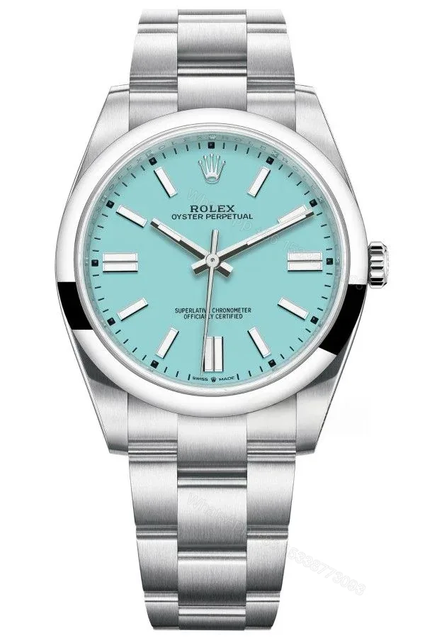 View 1 of Rolex Super Clone Oyster Perpetual M124300-0006 41mm Tiffany Blue Dial 3230 Movement