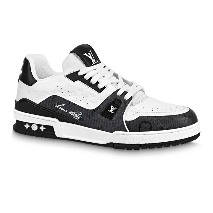 View 1 of LOUIS VUITTON TRAINE SNEAKERS IN WHITE AND BLACK – LSVT382