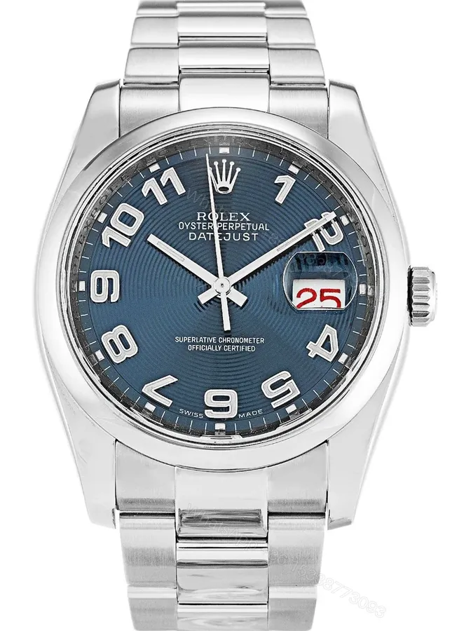 View 1 of Replica Rolex Datejust Blue Concentric Dial 116200 36 mm