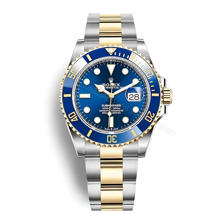 View 1 of Rolex Submariner Date Two Tone Blue Dial 126613 Replica