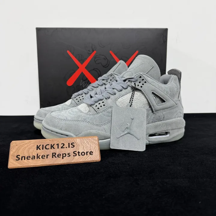 View 1 of Air Jordan 4 Retro KAWS Grey Reps