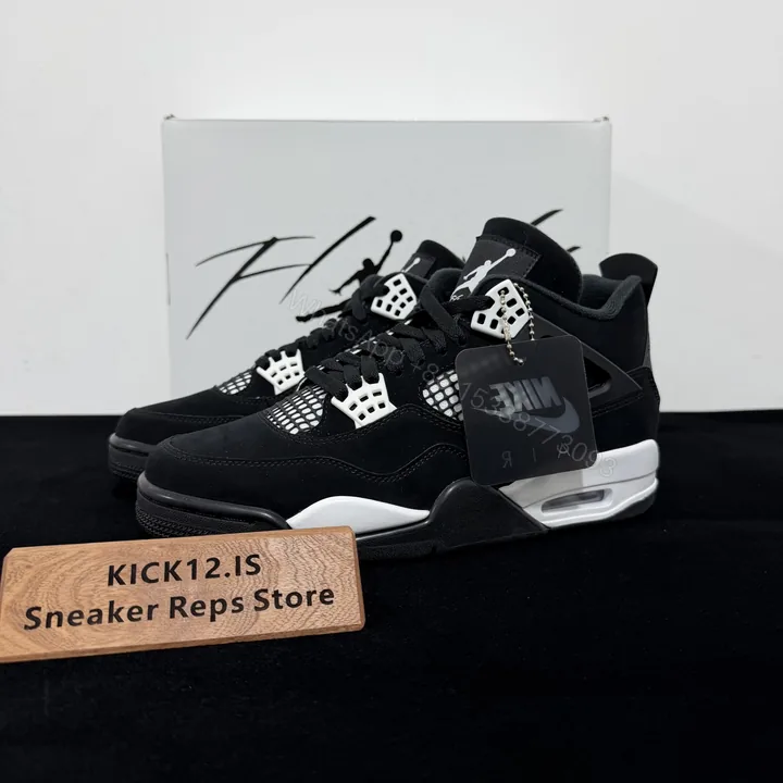 View 1 of Air Jordan 4 Retro White Thunder Reps