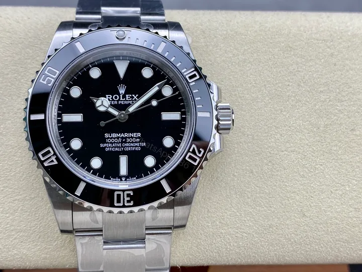 View 1 of Rolex Submariner Super Clone VS V3 No-Date 41 Stainless Steel Black Cerachrom 124060-0001