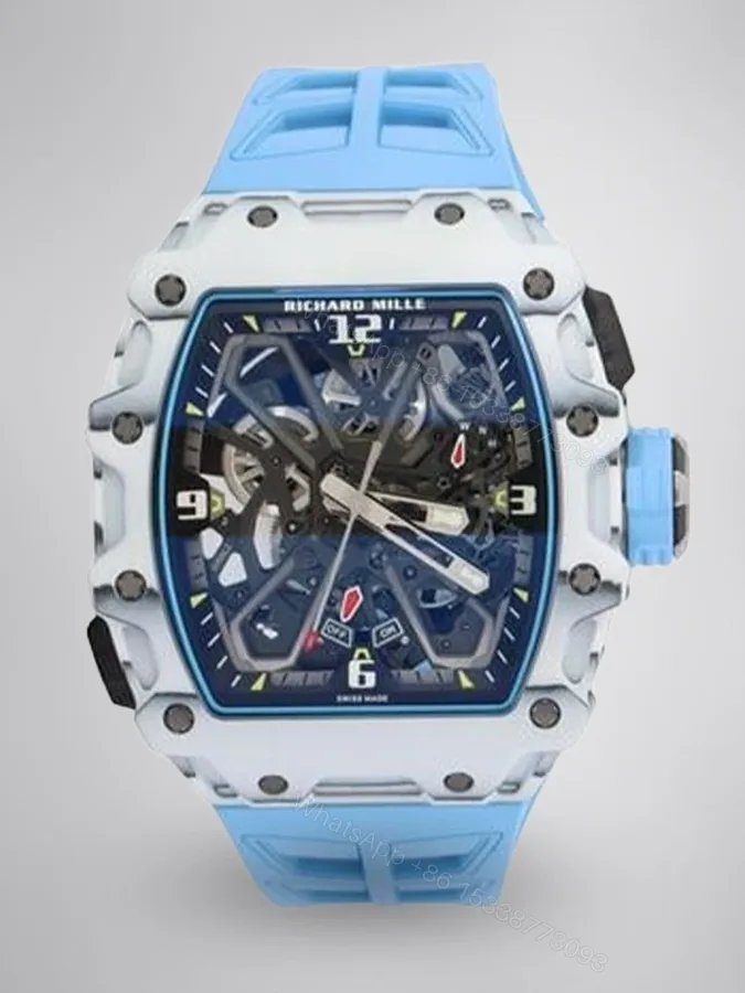 View 1 of Replica Richard Mille RM 35-03 Rafael Nadal White Carbon Fiber Case Blue Strap