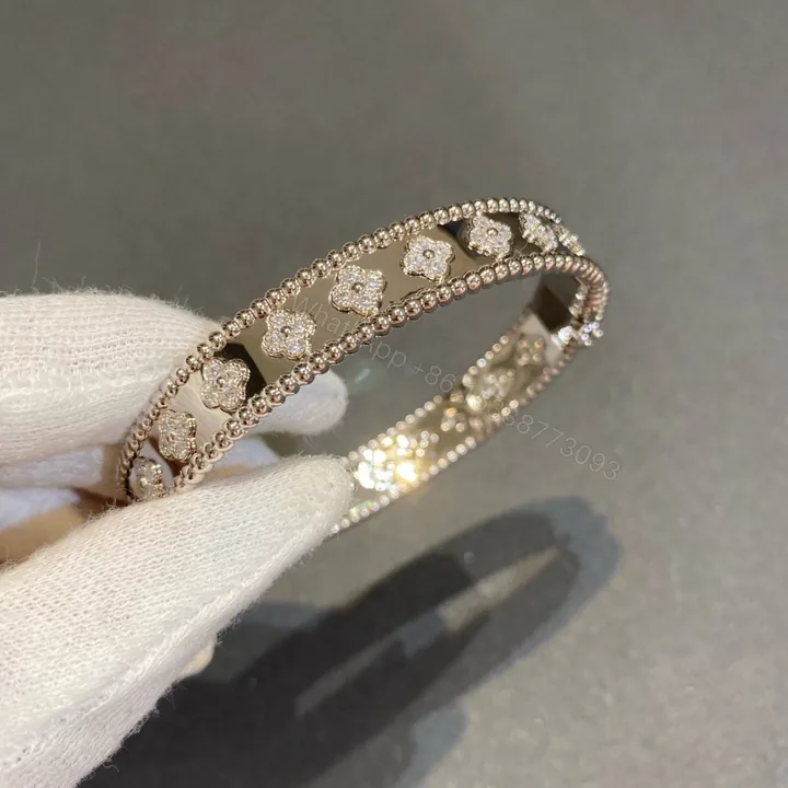 View 1 of 高仿首飾VanCleef&Arpels*RN9ES00萬花筒手鐲寬版白金款
