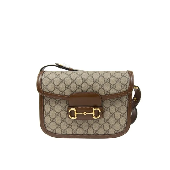View 1 of Gucci Horsebit 1955 Shoulder Bag Beige And Brown 25Cm 602204 92TCG 8563