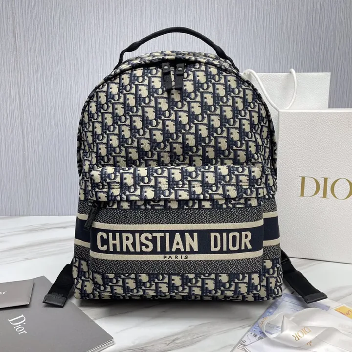 View 1 of Bold Monogram Backpack: Designer-Inspired, Water-Resistant Leatherette