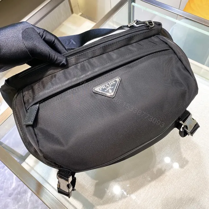 View 1 of Compact Black Crossbody: Prada-Inspired, Lightweight & Durable