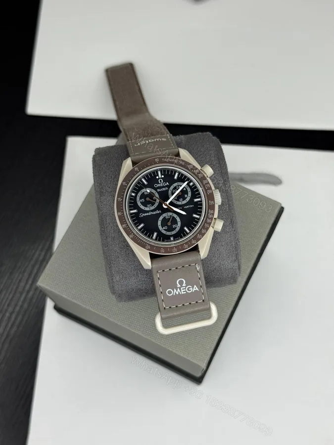 View 1 of Swatch x Omega Bioceramic MoonSwatch “Mission on Earth – Desert”