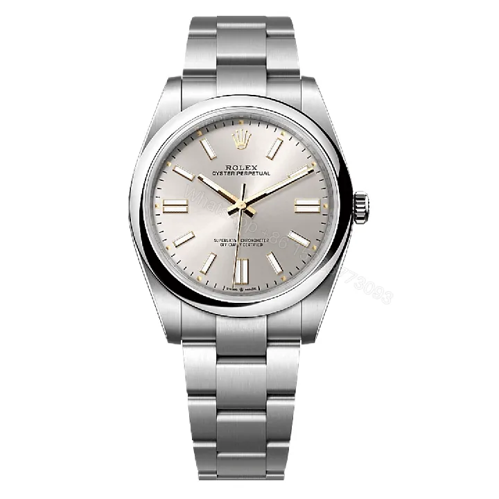 View 1 of Rolex Oyster Perpetual Silver Dial Replica