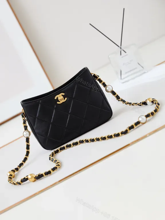 View 1 of Black Quilted Chain Bag â€“ Luxe, Iconic, Allâ€‘Day Style