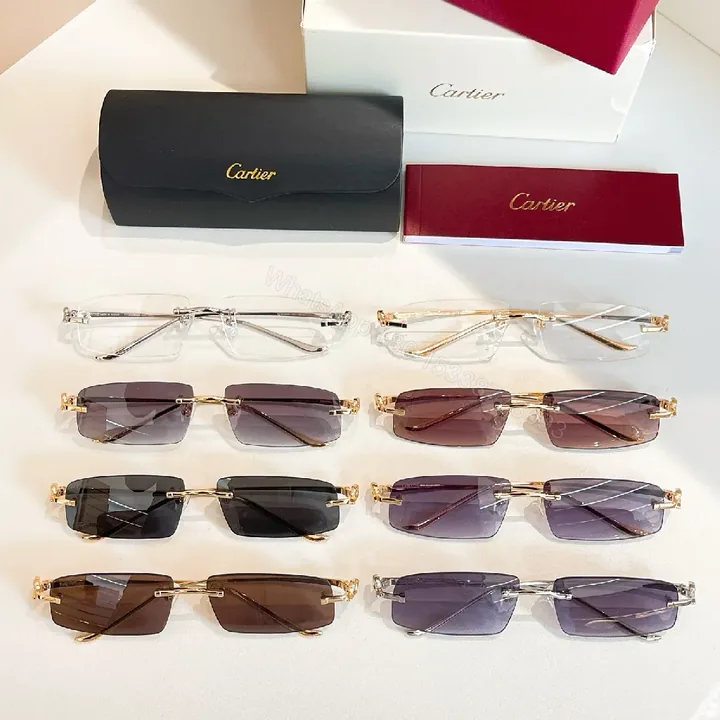 View 1 of Gold Tone Rimless Shield Sunglasses – Modern Luxury, All-Day Comfort