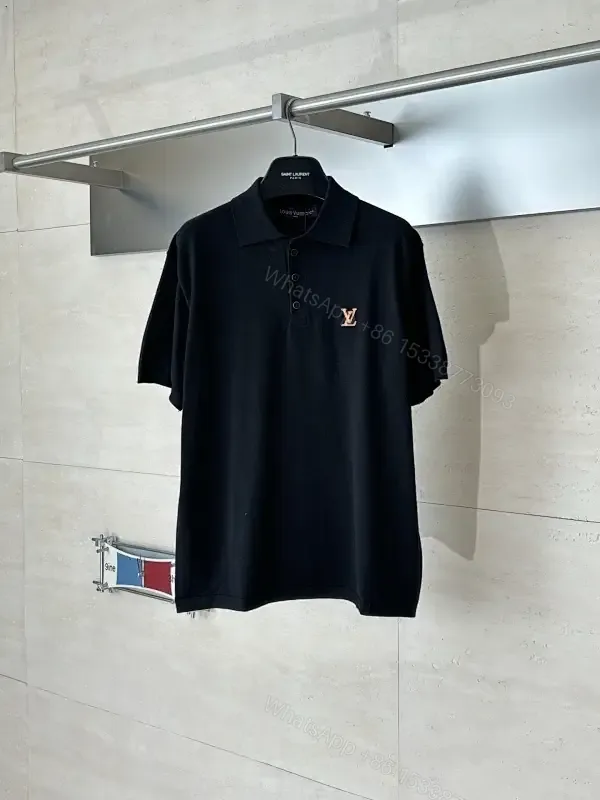 View 1 of Premium Polo Shirt in Classic Black: Subtle LV Touch