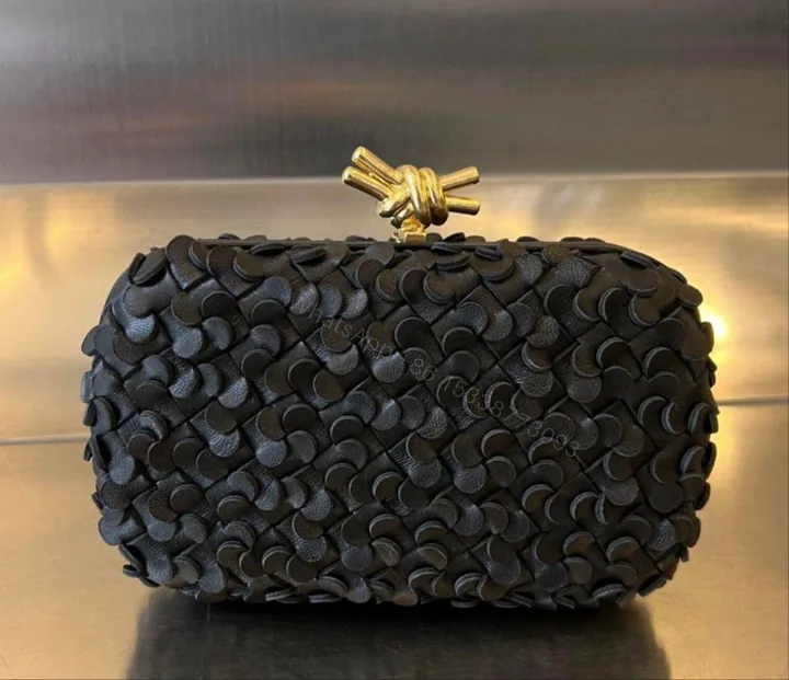 View 1 of Bottega Veneta Women’s Knot Paillette Clutch Bag